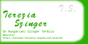 terezia szinger business card