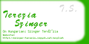 terezia szinger business card